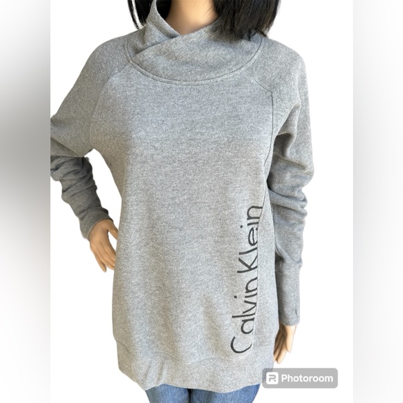 Calvin Klein Grey Cotton Sweatshirt - Picture 1 of 8